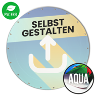 Runde Banner selbst gestalten in Wunschgröße, Aqua