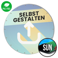 Runde Banner selbst gestalten in Wunschgröße, Sun
