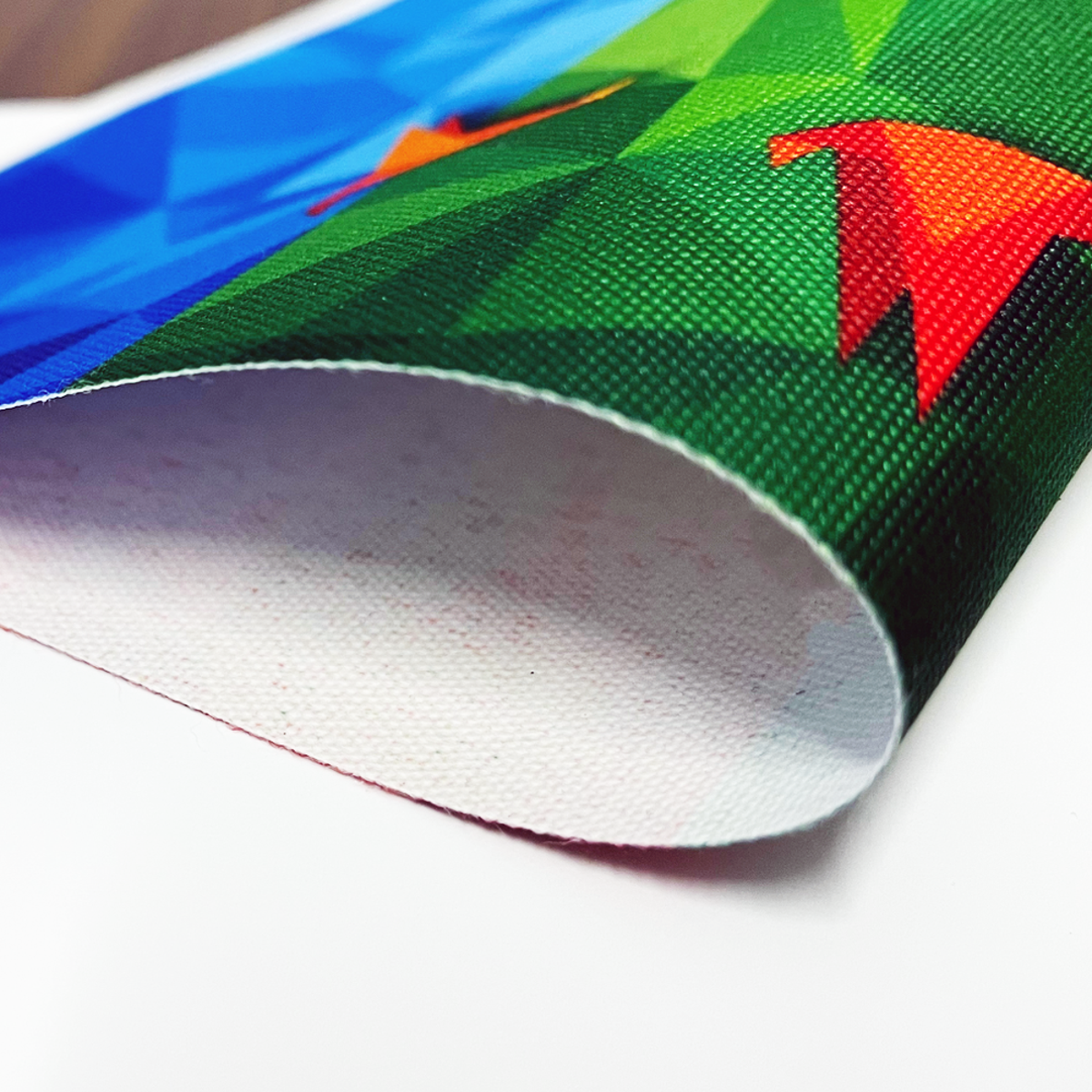 Ovale Banner selbst gestalten in Wunschgröße, Textil Aqua