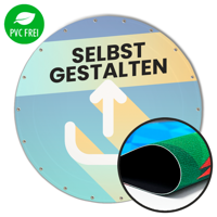 Runde Banner selbst gestalten in Wunschgröße, Textil Sun